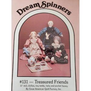 Dream Spinners #131 Treasured Friends Homespun Folk Doll Teddy Pattern